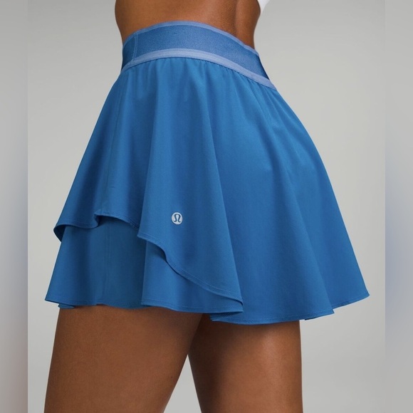 Lululemon Court Rival High-Rise Skirt Skort Blue Nile Color Womens Size 14 - Picture 1 of 16